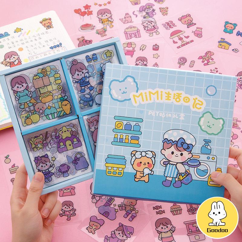 20PCS Stiker Transparan Anti Air Untuk Dekorasi Gelas Air  -Doo