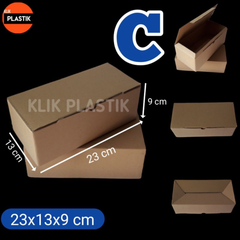 

KARDUS C COKLAT 23×13×9cm KOTAK KARTON BOX DUS SEPATU POLOS PACKING HP