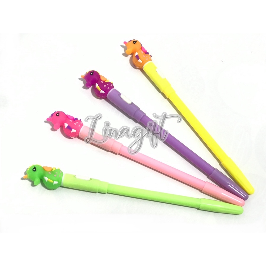 ( Ecer 1 Pc ) PE LED KARAKTER - PULPEN GEL MOTIF ANAK / PENA LAMPU NYALA KEPALA BONEKA / SOUVENIR