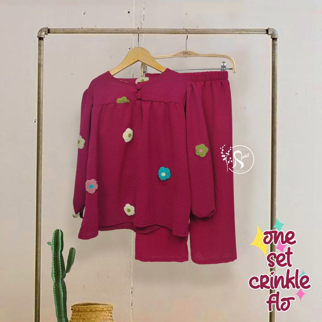 Afsheenastore Set Crinkle Flo By Syabil