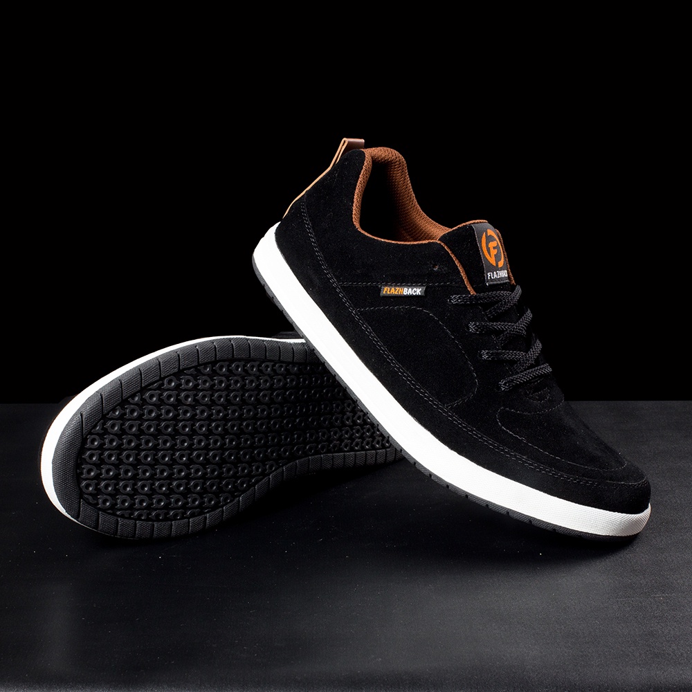 DAVIS BLACK |ManNeedMe x FLAZHBACK| Sepatu Sneakers Pria Casual Shoes ORIGINAL