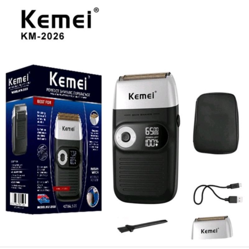 Kemei Km 2026 kemei 2026 shaver potong jenggot salon barber