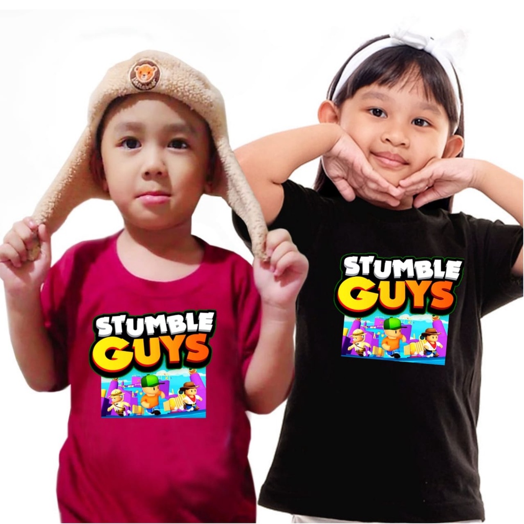 Kaos Anak Unisex Stumble Guys Game Gambar Kecil