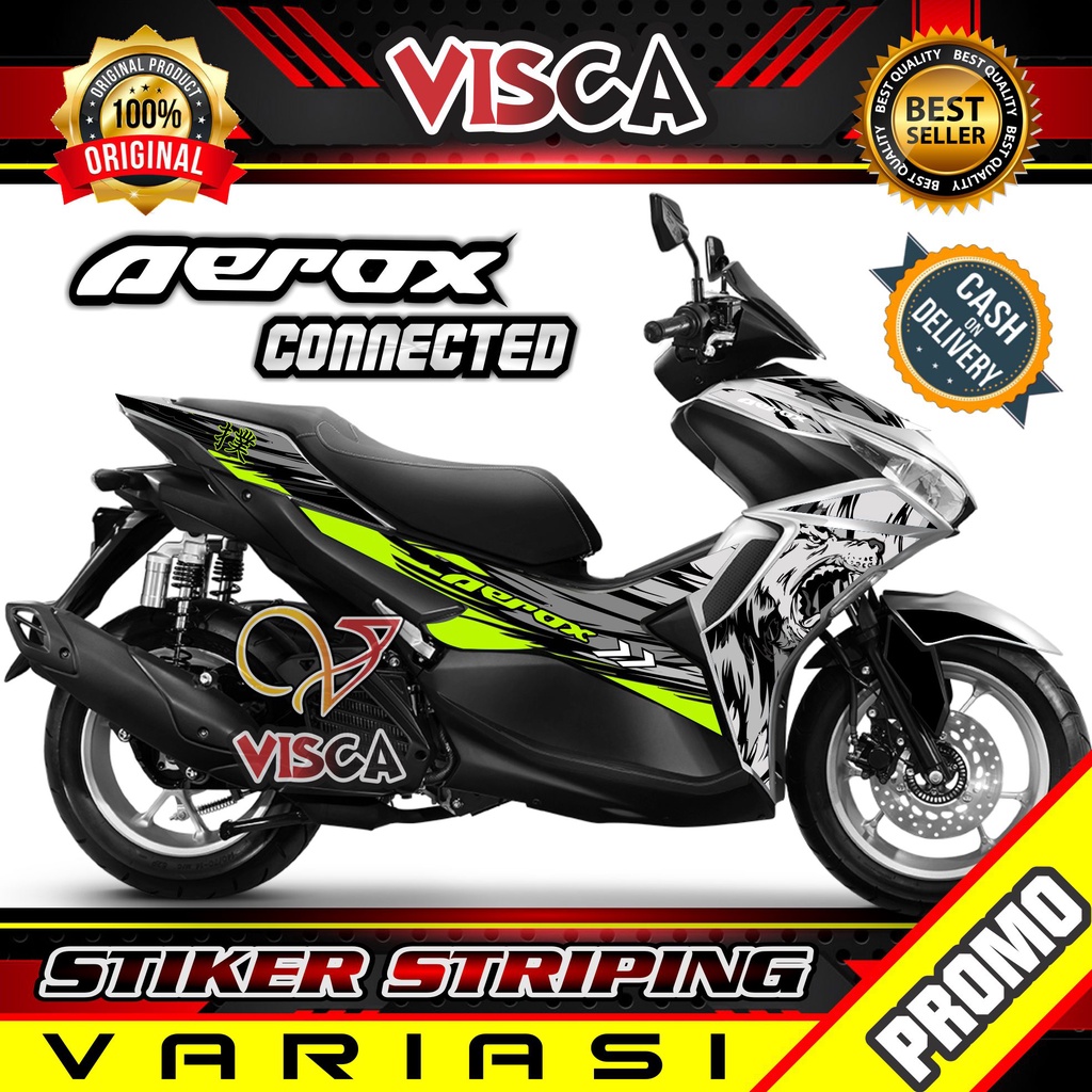 Striping Aerox 155 Connected - Stiker Sticker Striping Variasi Lis Yamaha Aerox 155 Connected - Stri