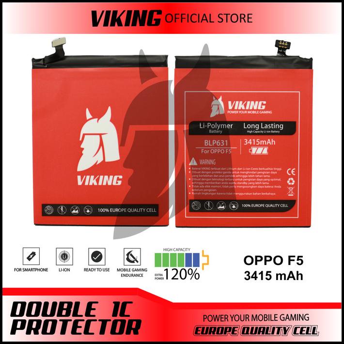 Baterai Viking Oppo F3 F5 F5+ A77 Blp631 Double Power