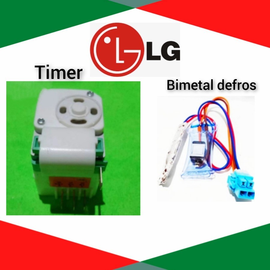 [ Satu set ]Timer dan sensor defros defrost bimetal kulkas LG 2 pintu