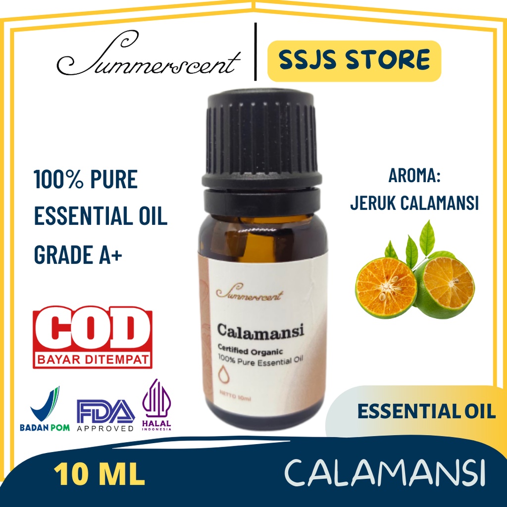 SUMMERSCENT Essential Oil Aromatherapy Aroma Calamansi Pengharum Ruangan Esential Oil Aromaterapi