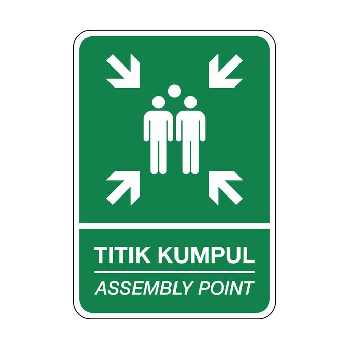 

Rambu Titik Kumpul (Assembly Point) 50cm x 35cm Plat Alumunium 1.2mm