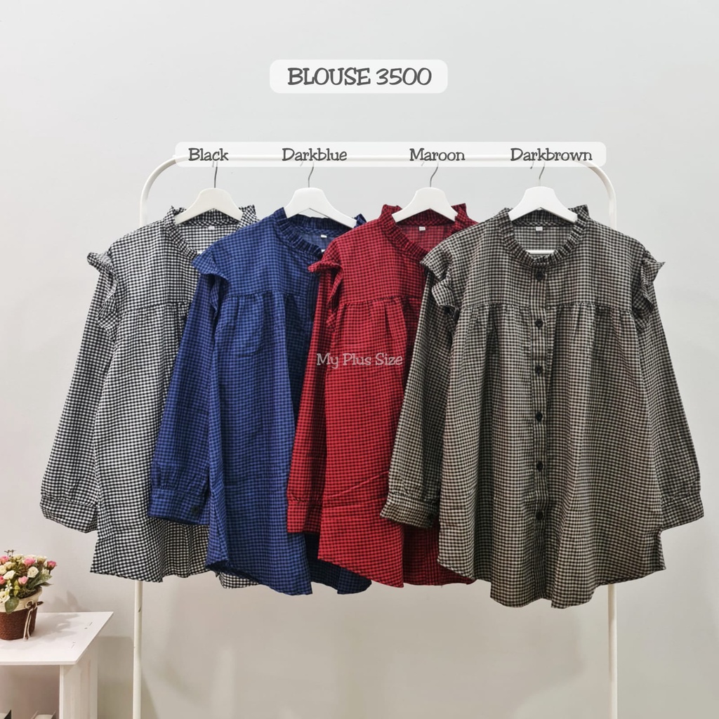 Blouse Kotak Jumbo Wanita 3500, Ld 125, 130 &amp; 145 cm
