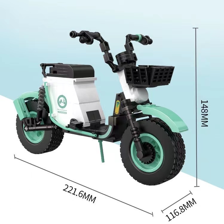 Kompatibel Dengan Lego Blok Bangunan Berbagi Mobil Domba Kecil Blok Bangunan Sepeda