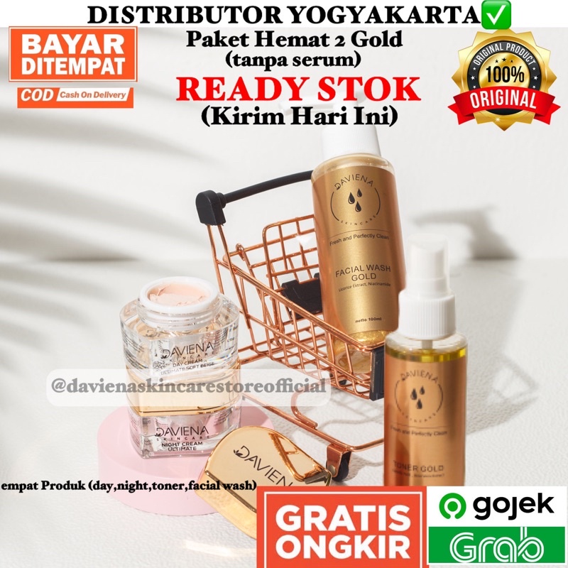 Ready stok paket gold (tanpa serum) Daviena Skincare | GLOW Daviena |Glowing Daviena|Acne Daviena |G