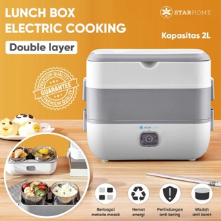 Rice Cooker Mini Electric Lunch Box Mini / Penghangat Makanan Serbaguna - Abu-Abu