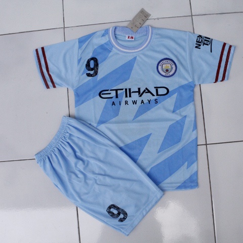 setelan baju bola anak/setelan baju futsal/baju bola city/baju futsal murah