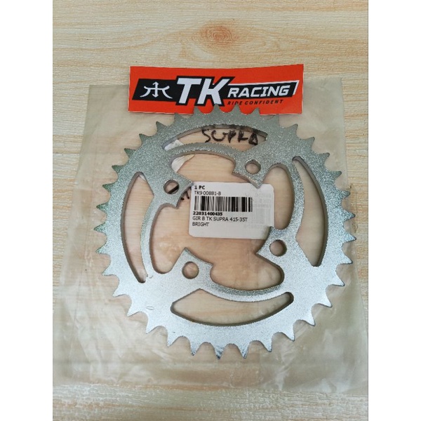 GEAR BELAKANG 415 TIPIS TK RACING SUPRA X LEGENDA GRAND HONDA WIN PRIMA TK RACING ORIGINAL
