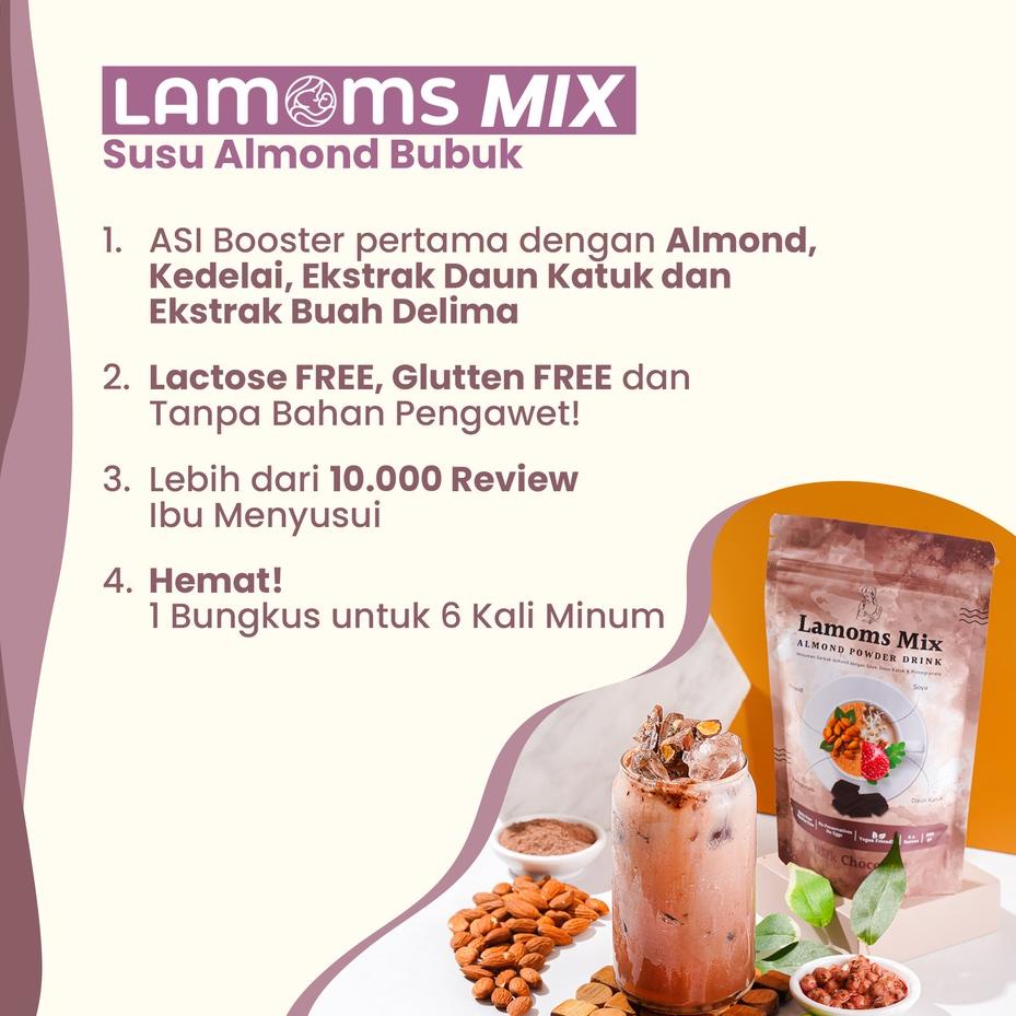 LAMOMS MIX Almond Milk - 200gr - Booster ASI - Plus Soya & Katuk Extract & Pomegranate Extract