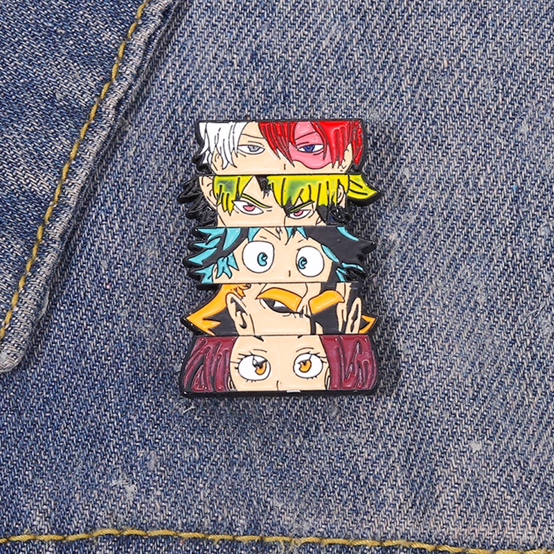 Bros Pin Enamel Desain Kartun Anime My Hero Academia Bahan Metal Untuk Aksesoris Kerah