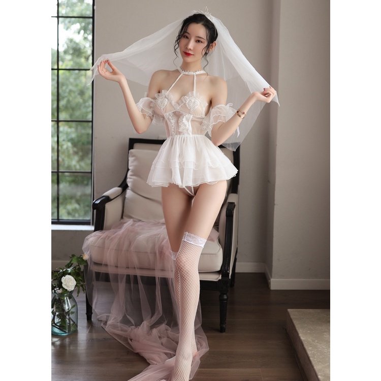 RR1536WE WHITE BRIDE GOWN STYLE | LINGERIE COSTUME COSPLAY KOSTUM