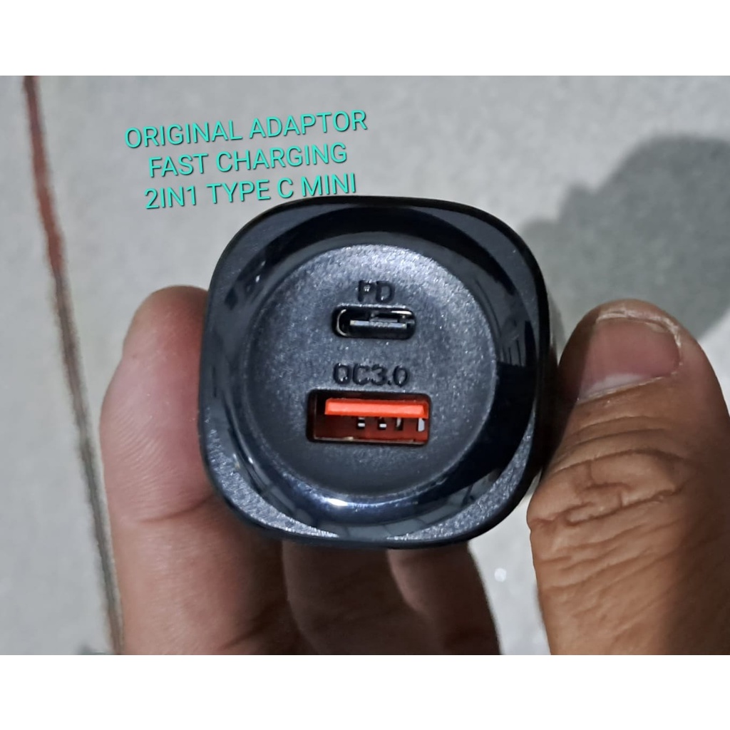 J447 ORIGINAL BATOK CHARGER FAST CHARGING 2IN1 2 PORT USB PD QC 3.0 MINI 3A UNIVERSAL USB TIPE TYPE C DAN A FAST CHARGING ADAPTOR ASLI VOOC CASAN HANDPHONE TRAVEL FLASH CHARGE QUICK QUALCOM ADAPTER ADAPTIVE KABEL DATA HANDPHONE QUALLCOM TC POWER SMART