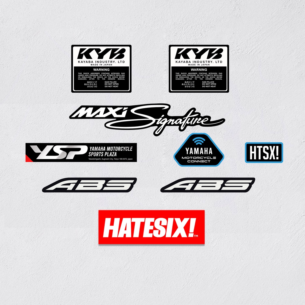 Sticker Stiker Decal Yamaha Nmax Aerox Connected Hatesix