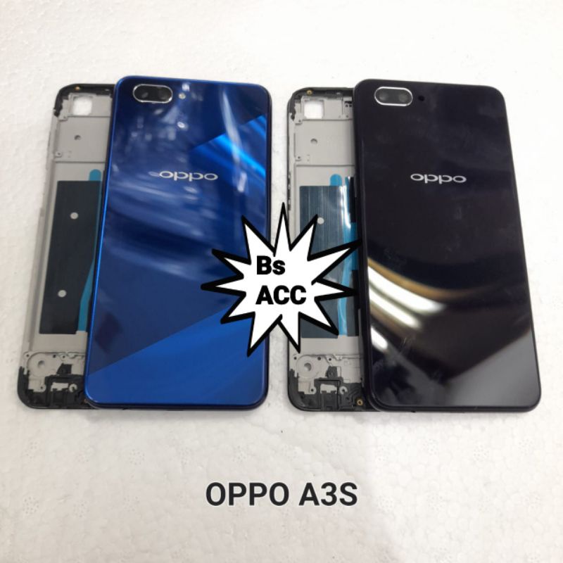 Casing housing casing full set Oppo A3s frame+backdoor ORIGINAL