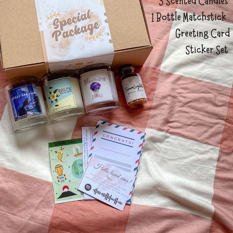 

Gift Set | Birthday Package by TerraLights | | Scented Candles