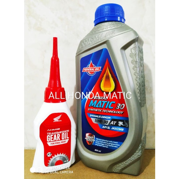 BIG SALE - PAKET OLI FEDERAL MATIC 0.8 L + AHM GEAR 120 ML FOR HONDA MATIC