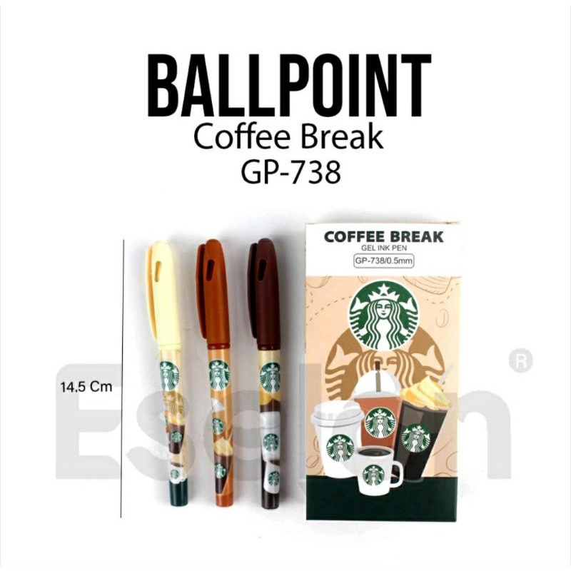 

RAYYASTATIONARY 12PCS BOLPEN COFFE STARBUCK