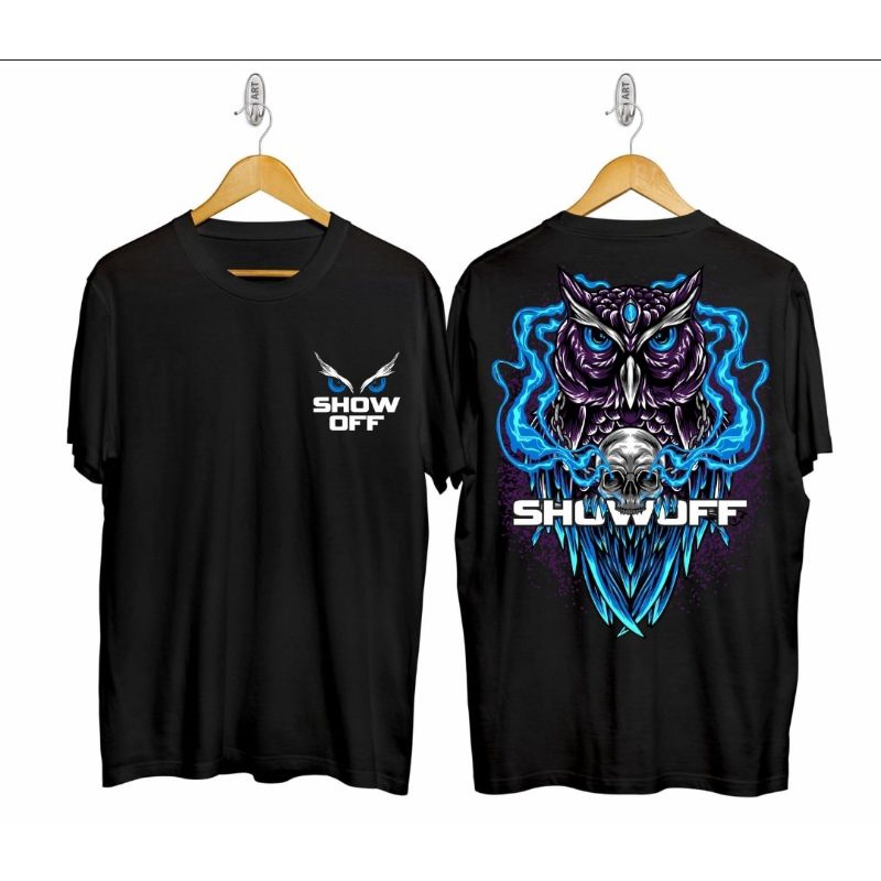 bayar di tempat kaos t-shirt pria motif dark owl kaos distro pria burung hantu terlaris dan termurah 2022