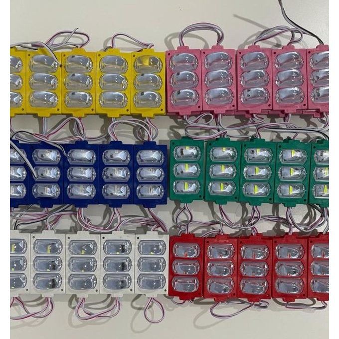 Lampu Led 3 Mata Terang 12 Volt 24 Volt / Led Variasi Mobil Truk Bus