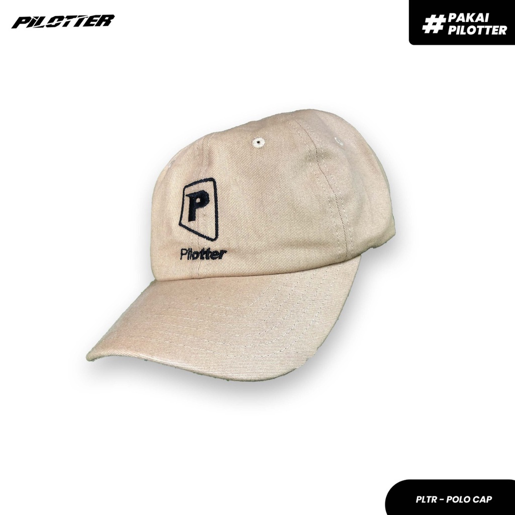TOPI POLO CAPS PILOTTER CREAM ORIGINAL FREE STIKER TOPI CREAM PILOTTER TOPI BISA PAKAI COWOK DAN CEW