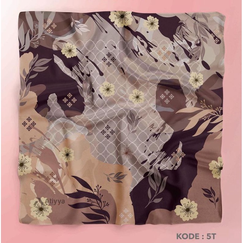 Design 5T Hijab printing custom nama logo brand sendiri bahan voal signature jilbab kerudung voal mo