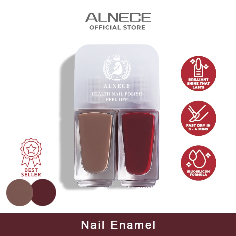 ALNECE 2in1 Kutek Halal Peel Off Kutek Halal Muslimah Nail Polish HTMZ002-9