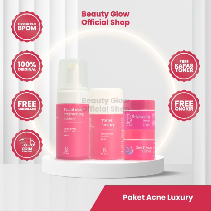 BG SKIN PAKET WAJAH  PAKET ACNE LUXURY ACNEPRONE SKIN