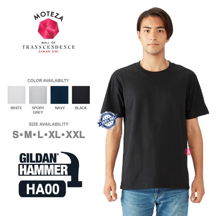 TERLARIS Kaos Polos Combed 20s - GILDAN HAMMER HA00 Heavyweight
