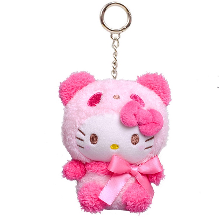 Sanrio Gantungan Kunci Bentuk Boneka Plush Anime Hello Kitty Ukuran 12cm