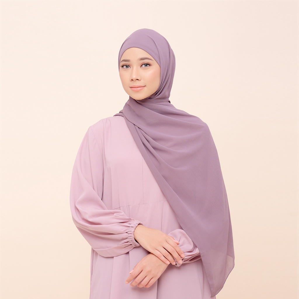 Clearance Sale - ZM Zaskia Mecca - Klavi Berry Truffle Pashmina