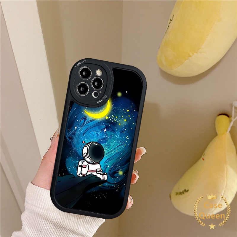 Case Astronot Kartun NASA Trendy Realme C53 C55 10 Pro Plus C30 C25s C12 8 8i 9i C15 C25 C25Y C35 C21Y C31 C1 GT C20A C3 C21 C17 C20 8Pro 6i 5i 6 5s 5 6s Casing Belakang Lembut Sarung