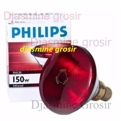 Lampu Bohlam Infra Red Merah 150 W / Lampu Bolam Infra Red Philips Terapi Fisioterpi 150 Watt