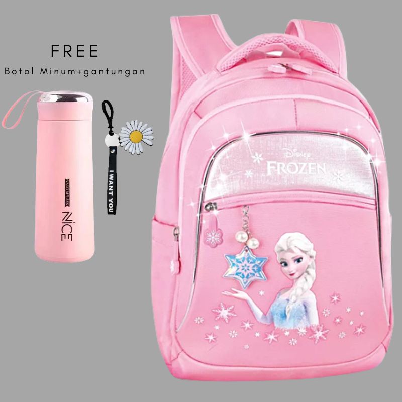 Tas Ransel Sekolah Anak Perempuan Tk Sd Smp Motif Disney Frozen