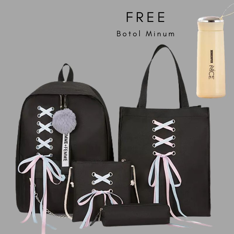 DK_AXEE - Ransel PITA AYU 4in1 Tas Anak Sekolah