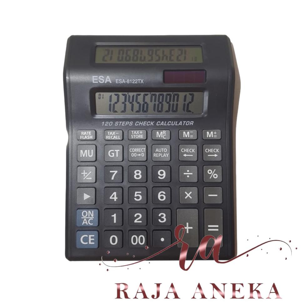 

[KODE Y7FIE] Kalkulator Layar Lcd Led menyala Calculator Besar Esa 8810 12 digit cek ulang 2 layar bolak balik