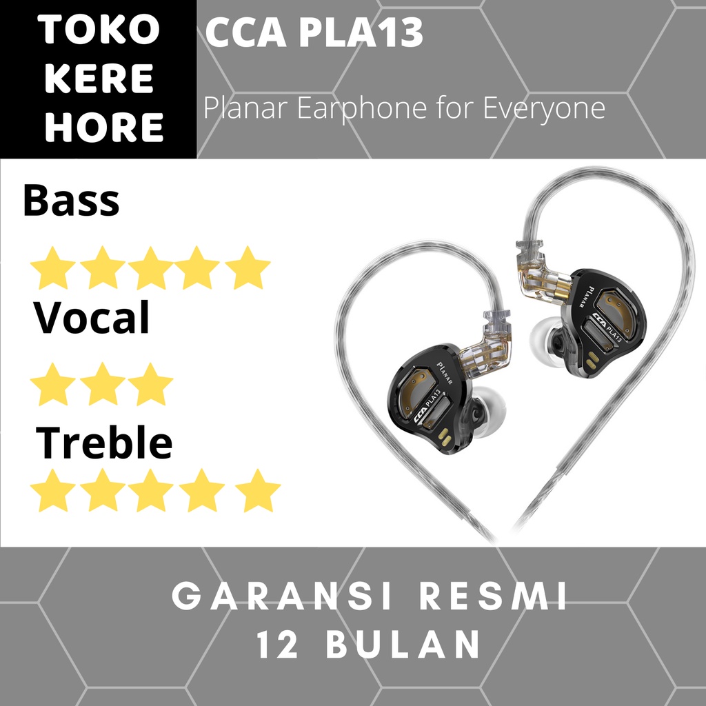 CCA PLA13 Planar Earphone with MIC