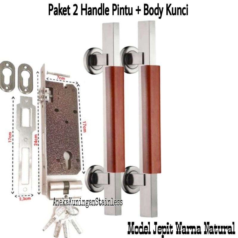 handle pintu rumah minimalis model jepit 33cm paket 2 gagang tarikan pintu rumah set kunci handel hendel pintu rumah murah