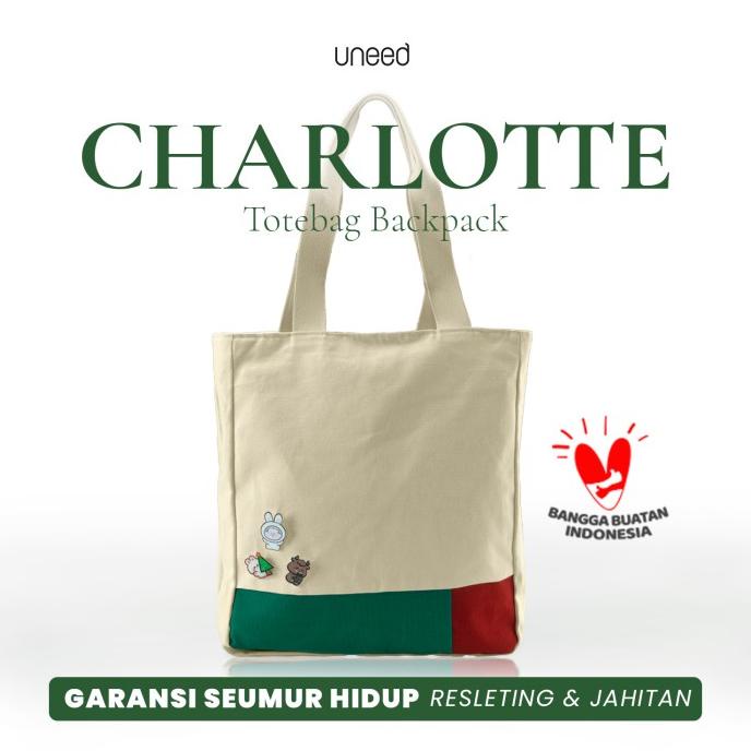 UNEED Tas Ransel Tote Bag Tas Laptop Charlotte Backpack - UNB123