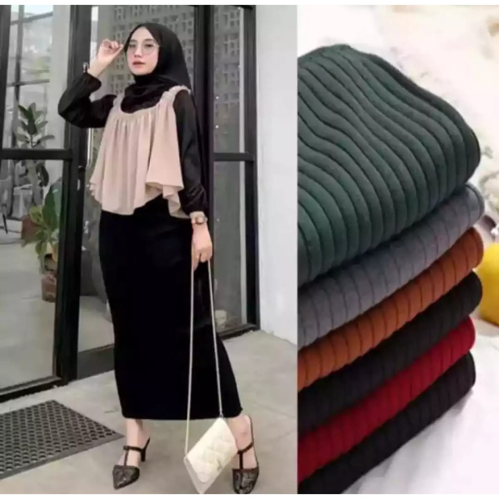ROK SPAN RAJUT PANJANG | ROK PREMIUM RAJUT | SPAN ROK - ROK WANITA RAJUT TEBAL