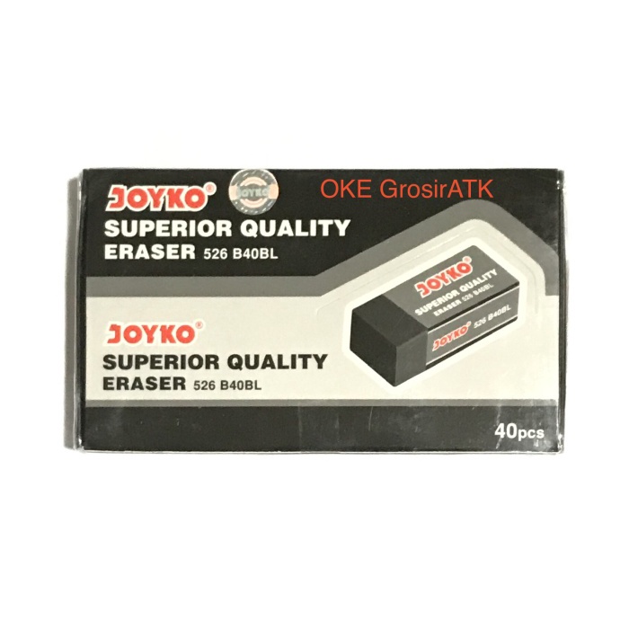 

Penghapus Pensil Joyko B40BL (HITAM) [Pak=40pcs]