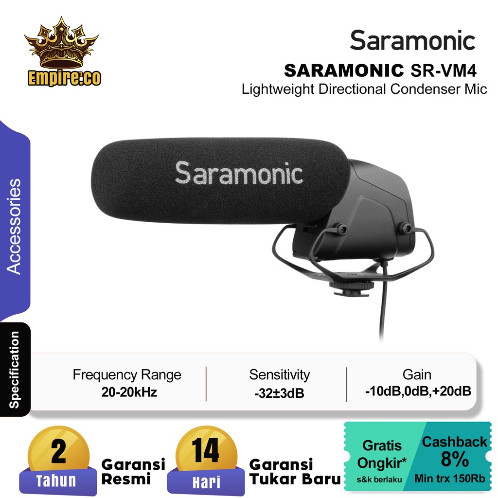 Saramonic Microphone SR-VM4 Lightweight Directional Condenser Mic