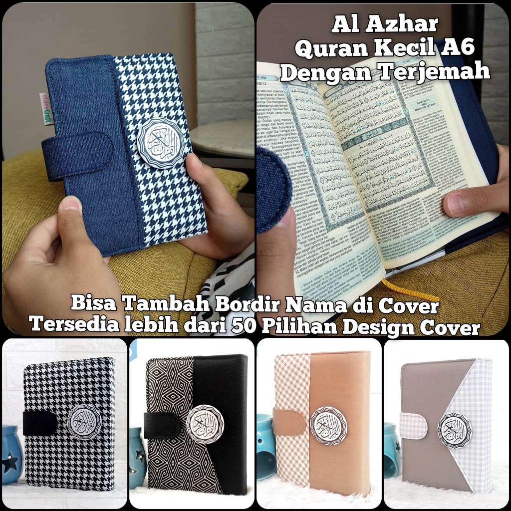 Quran Sampul Mushaf Al Azhar Cover Cantik Terjemah Terjemahan ALQ16 A6 Kecil