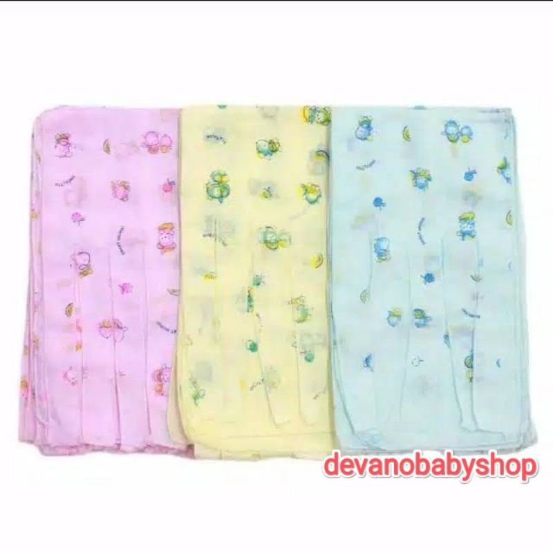 1LUSIN / 12PCS GURITA BAYI TALI WARNA MOTIF -GURITA BAYI POLOS- GURITA BAYI MURAH