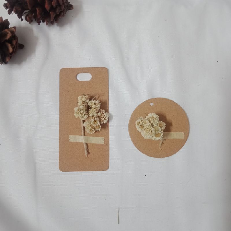 

Hangtag Kraft Bunga Kering Dried Flower Rustic